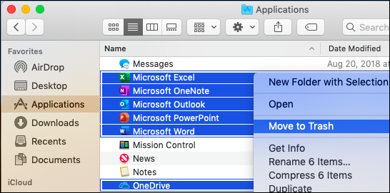 outlook 2016 for mac question marks